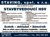 Hledáme stavbyvedoucího